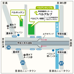 ベルアンサンブル詳細地図